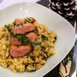 Thymian-Risotto mit Champignons und feiner Entenbrust